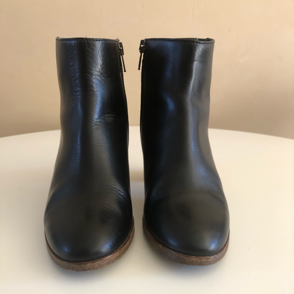 J.Crew black leather booties
